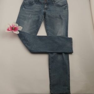 Mavi Lindy Straight Leg Jeans Distressed